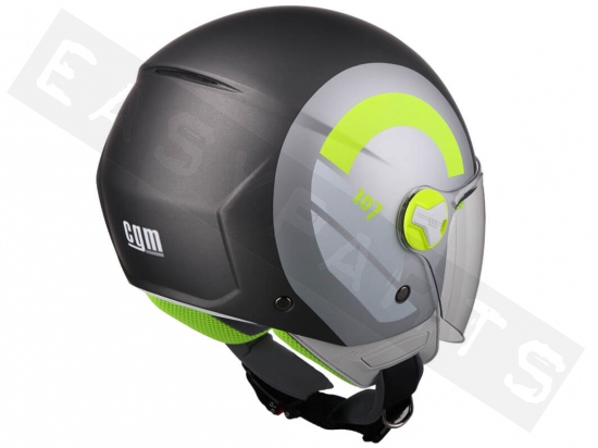 Helmet Demi Jet CGM 107R Taormina Titanium matt (long visor)